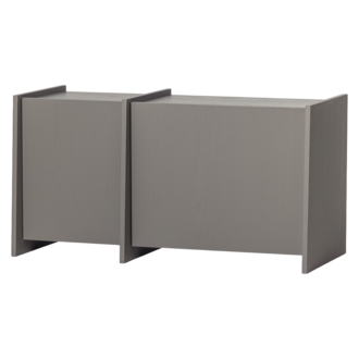 WOOOD Brock Tv Meubel 102 Cm Essen Fineer Warmgrijs [Fsc]