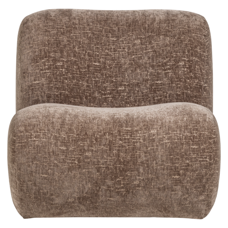 WOOOD-collectie Nomu Fauteuil Craquele Velvet Lichtbruin [Fsc]