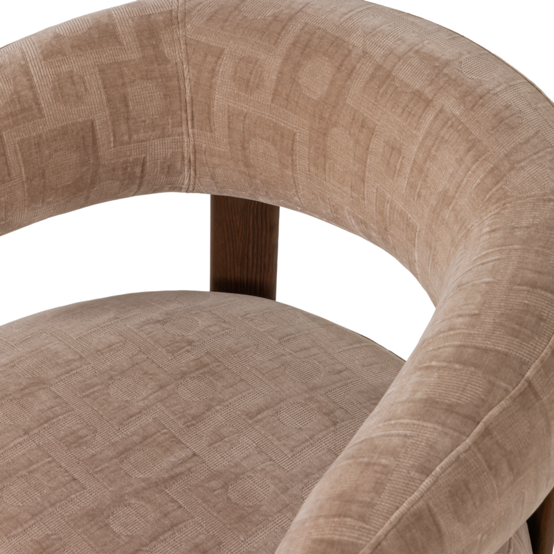 WOOOD-collectie Foon Armchair 3D Structured Fabric Sand [FSC]