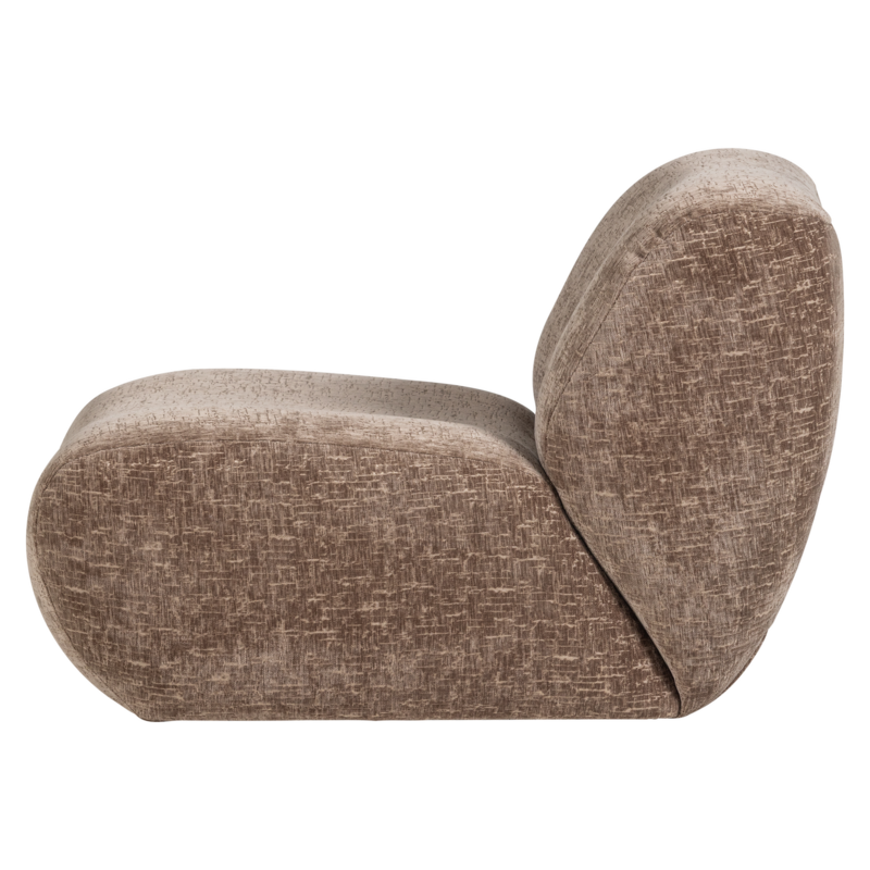 WOOOD-collectie Nomu Fauteuil Craquele Velvet Lichtbruin [Fsc]