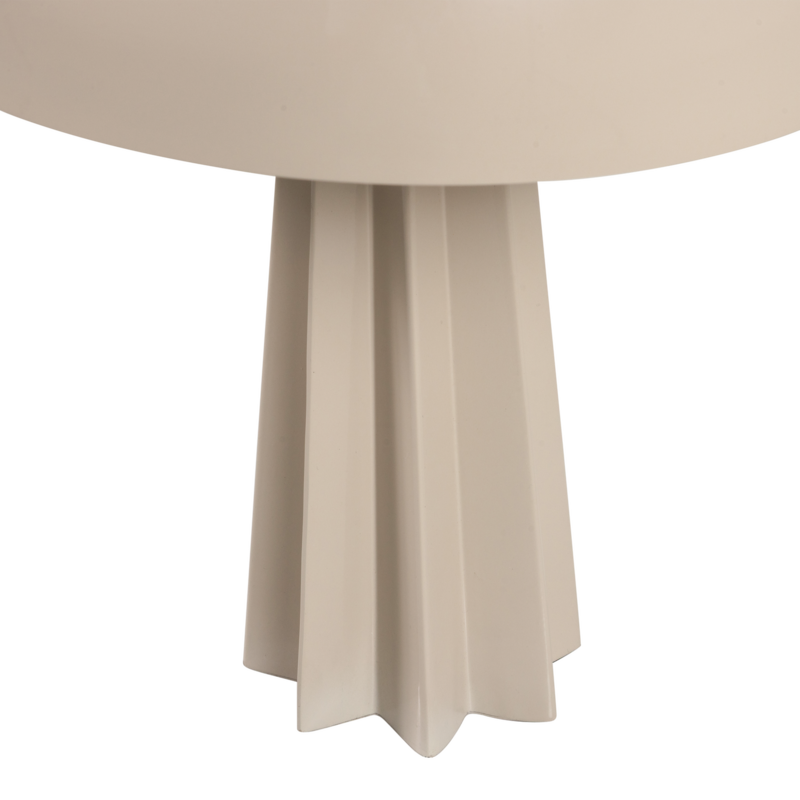 WOOOD-collectie Virel Metal Table Lamp, High-Gloss Light Gray