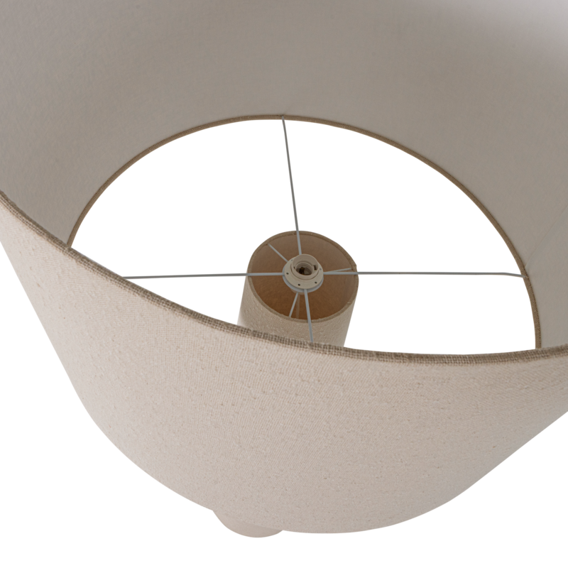 WOOOD-collectie Loft Floor Lamp XXL Metal/Boucle Natural 160x70cm