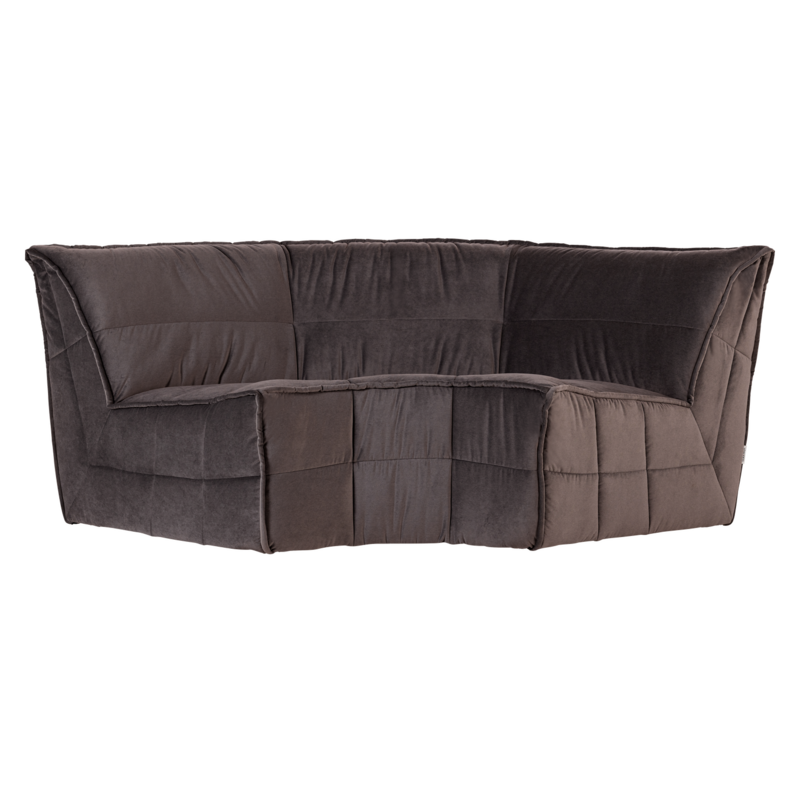vtwonen-collectie Cluster Hoekelement Velvet Chocolade Bruin