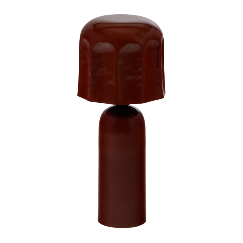 WOOOD-collectie Lumira Tafellamp Metaal Hoogglans Bruinrood