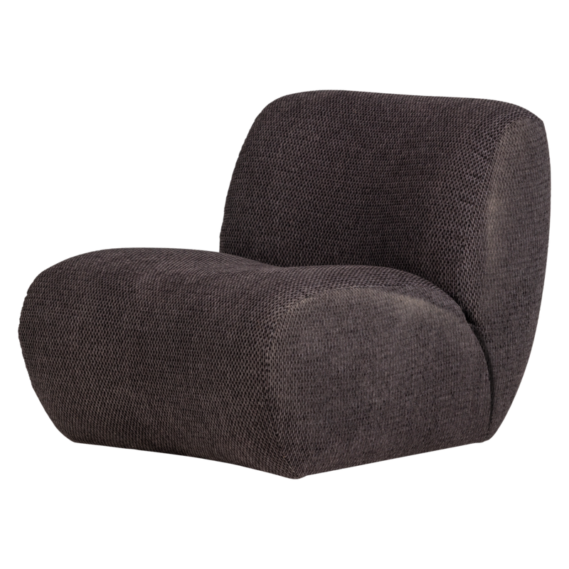 WOOOD-collectie Nomu Fauteuil Grove Chenille Antraciet [Fsc]