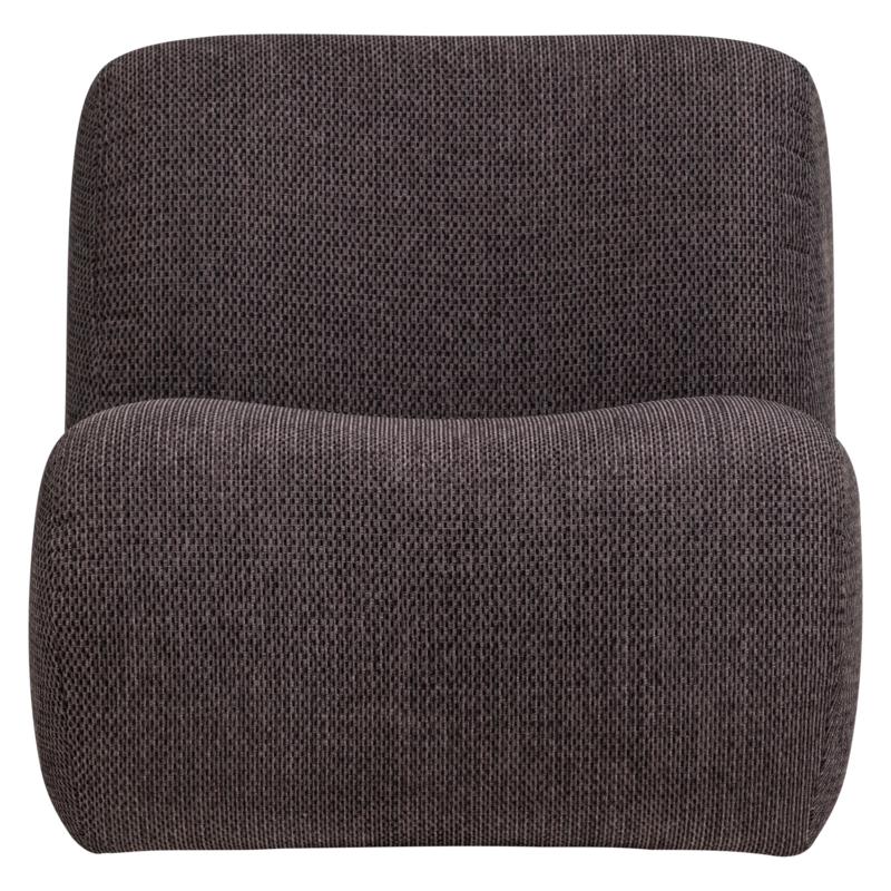 WOOOD-collectie Nomu Fauteuil Grove Chenille Antraciet [Fsc]