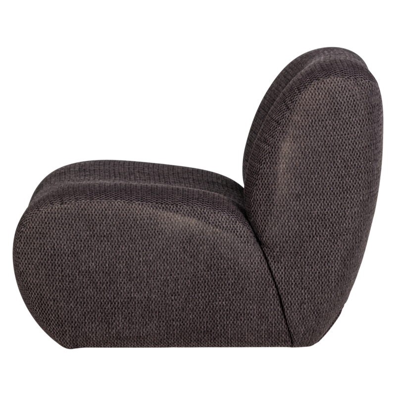 WOOOD-collectie Nomu Fauteuil Grove Chenille Antraciet [Fsc]