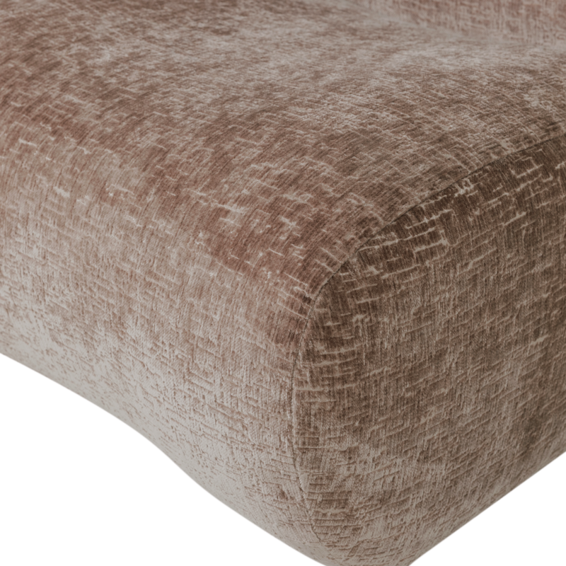 WOOOD-collectie Nomu Fauteuil Craquele Velvet Lichtbruin [Fsc]