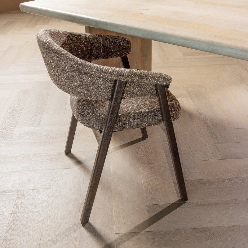 WOOOD-collectie Tunar Eetkamerstoel Met Armleuning Hout Bruin [Fsc] (Set Of 2)