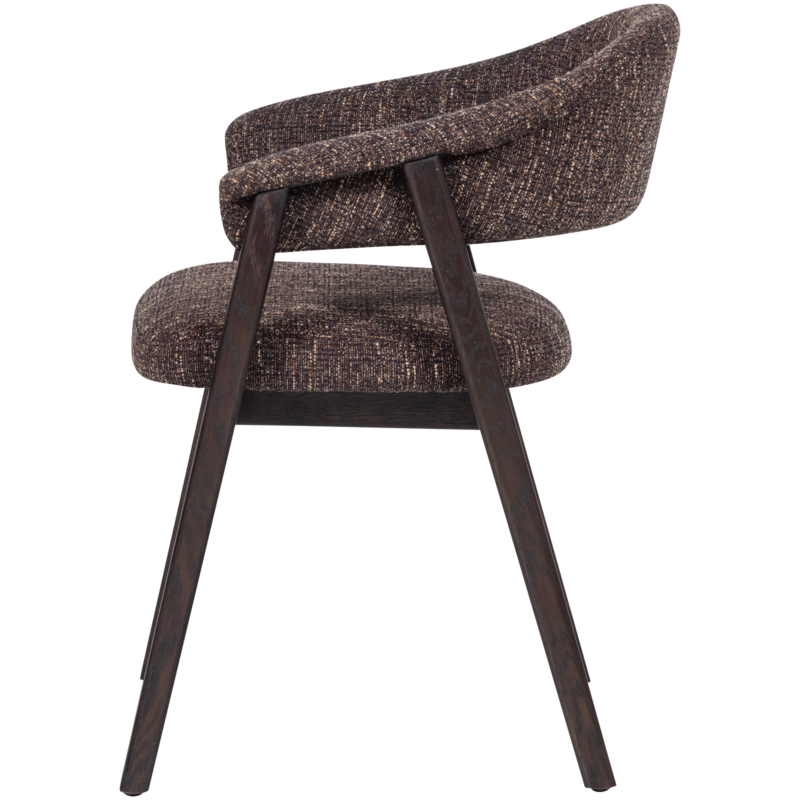 WOOOD-collectie Tunar Eetkamerstoel Met Armleuning Hout Donkerbruin [Fsc] (Set Of 2)