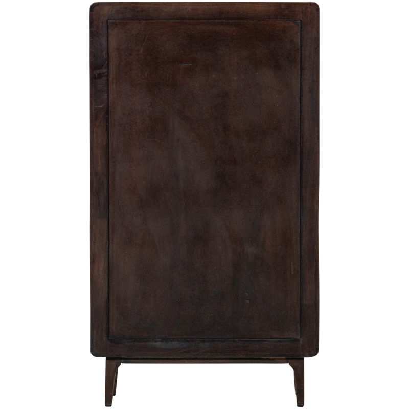 WOOOD-collectie Liya 2-Door Wardrobe Mango Wood Dark Brown