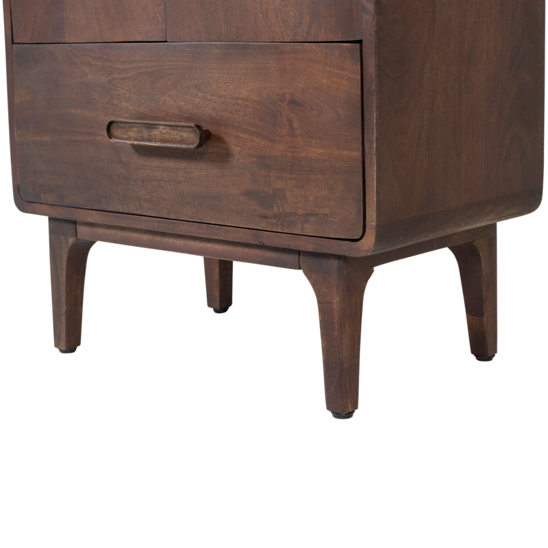 WOOOD-collectie Liya Hoge Kast Mangohout Donkerbruin