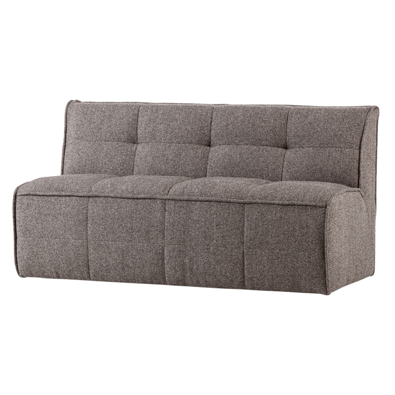 Cluster Eetbankje Met Rugleuning Boucle Middenbruin