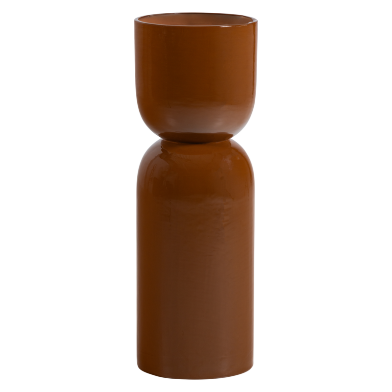 WOOOD-collectie Toval Plant Stand/Pot in Metal, High-Gloss Honey Yellow