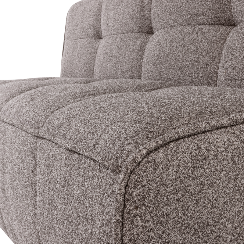Cluster Eetbankje Met Rugleuning Boucle Middenbruin