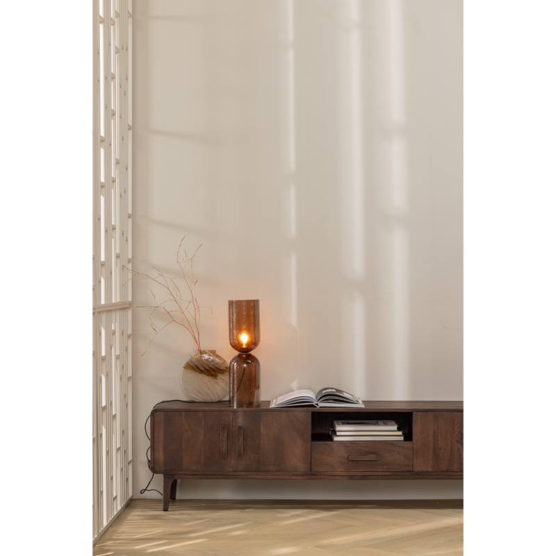 WOOOD-collectie Liya Tv Meubel 200 Cm Mangohout Donkerbruin