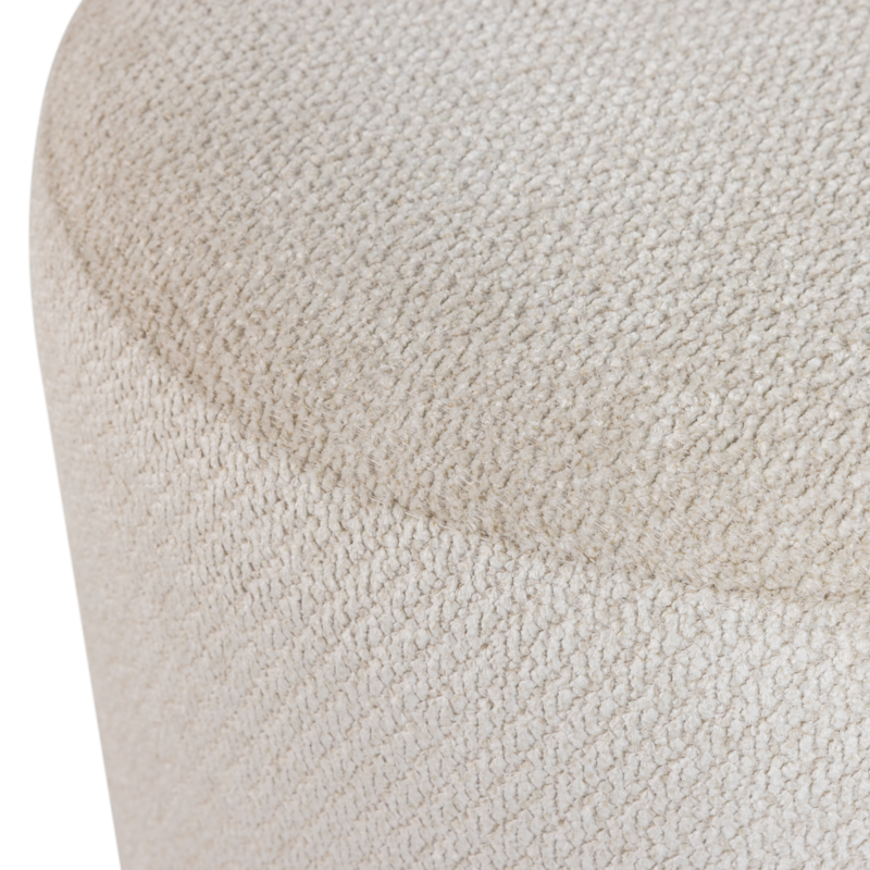 WOOOD-collectie Islen Poef Met Draaivoet Boucle Beige