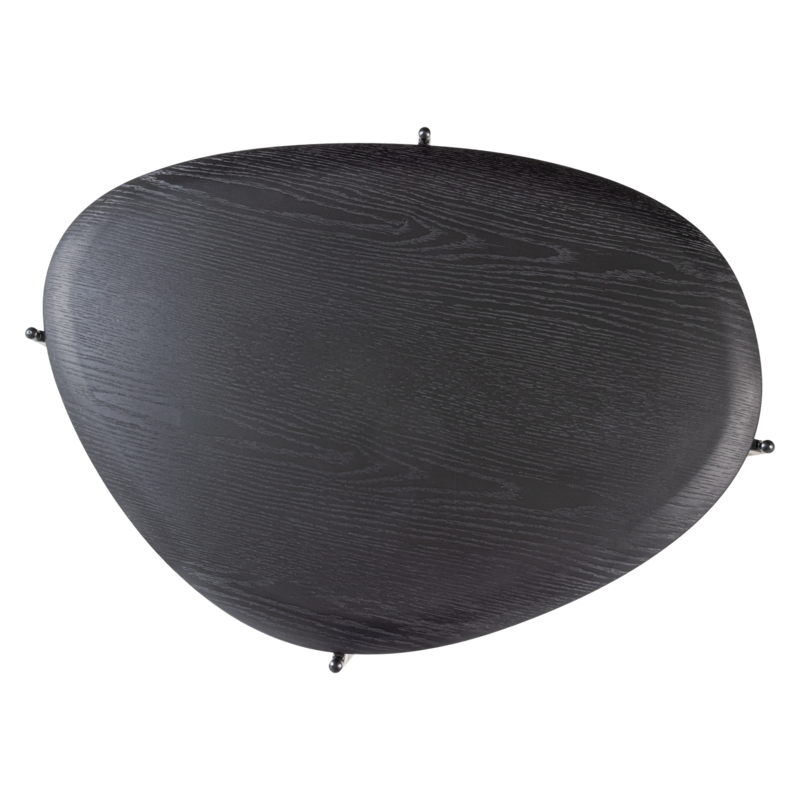 WOOOD-collectie Kota Salontafel 36X92X68 Cm Mdf/Fineer Zwart