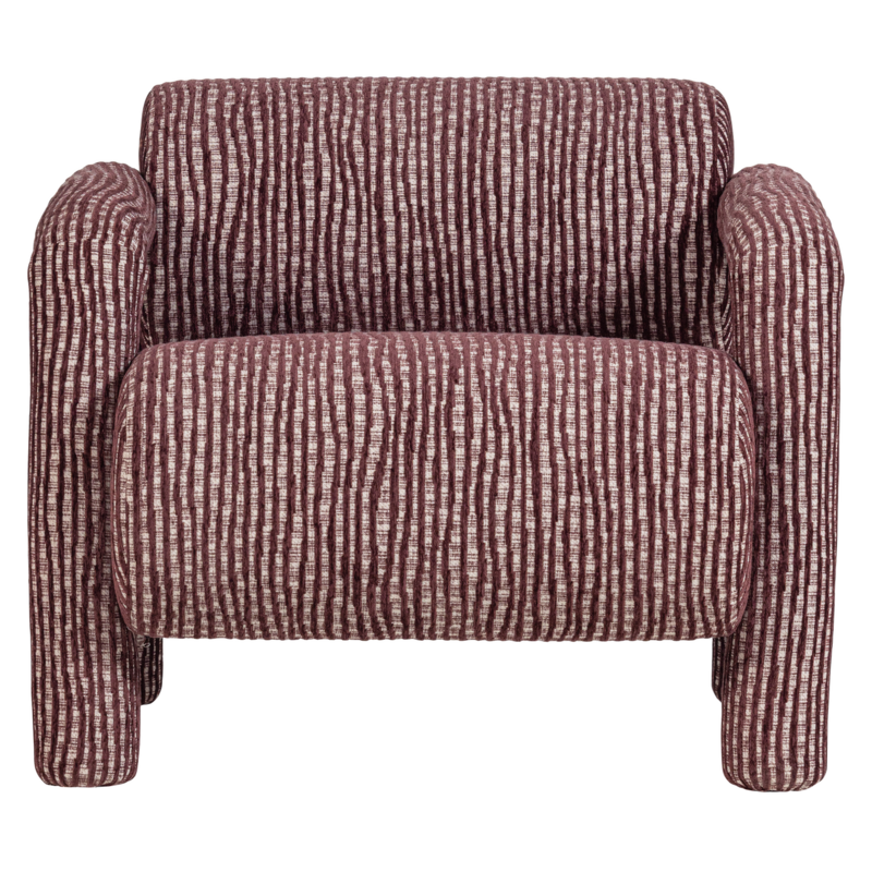 WOOOD-collectie Lenny Fauteuil Met Dessin Bordeauxrood
