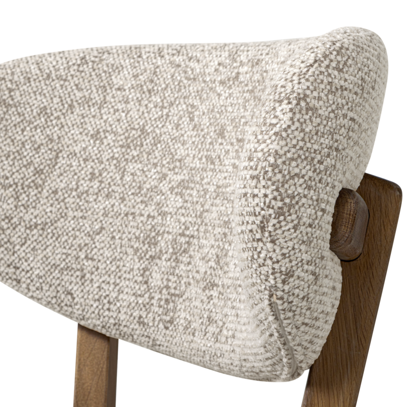 WOOOD-collectie Udar Bar Stool, Natural, with Brown Wooden Frame [FSC]