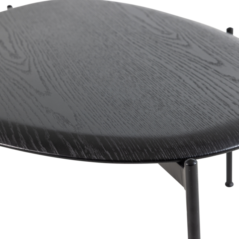 WOOOD-collectie Kota Salontafel 36X92X68 Cm Mdf/Fineer Zwart