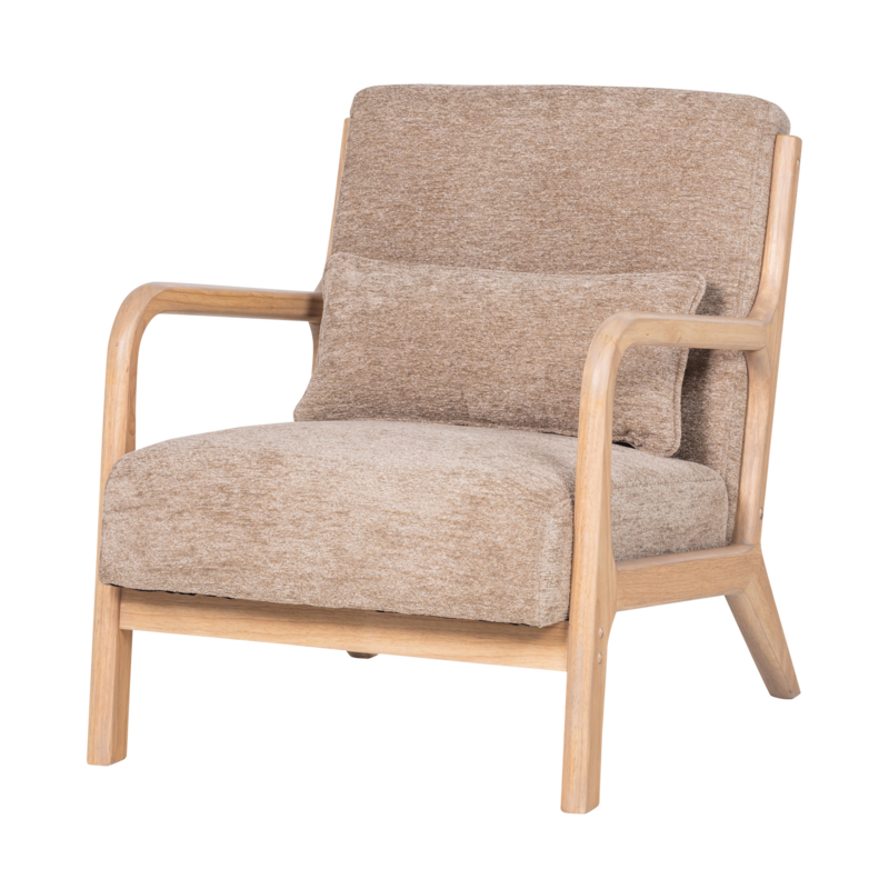 WOOOD-collectie Mark Fauteuil Chenille Zand