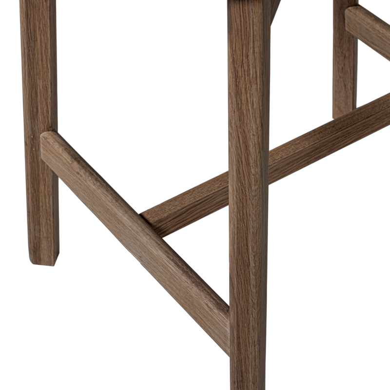 WOOOD-collectie Udar Bar Stool, Natural, with Brown Wooden Frame [FSC]