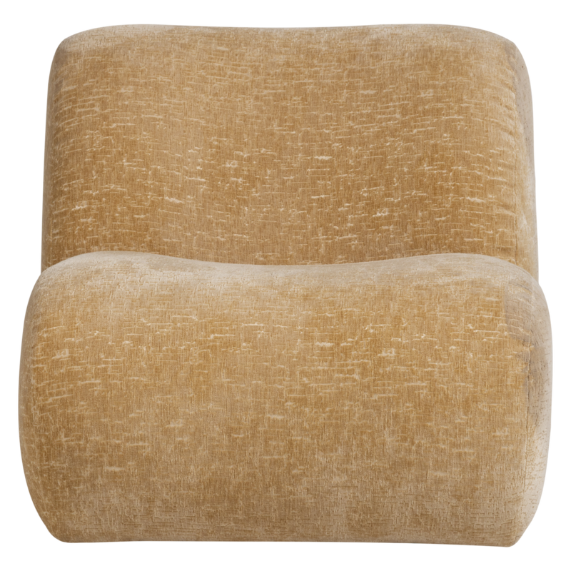 WOOOD-collectie Nomu Armchair, Crackle Velvet, Light Yellow [FSC]