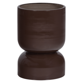 WOOOD Toval Plant Stand/Pot in Metal, High-Gloss Purple/Brown