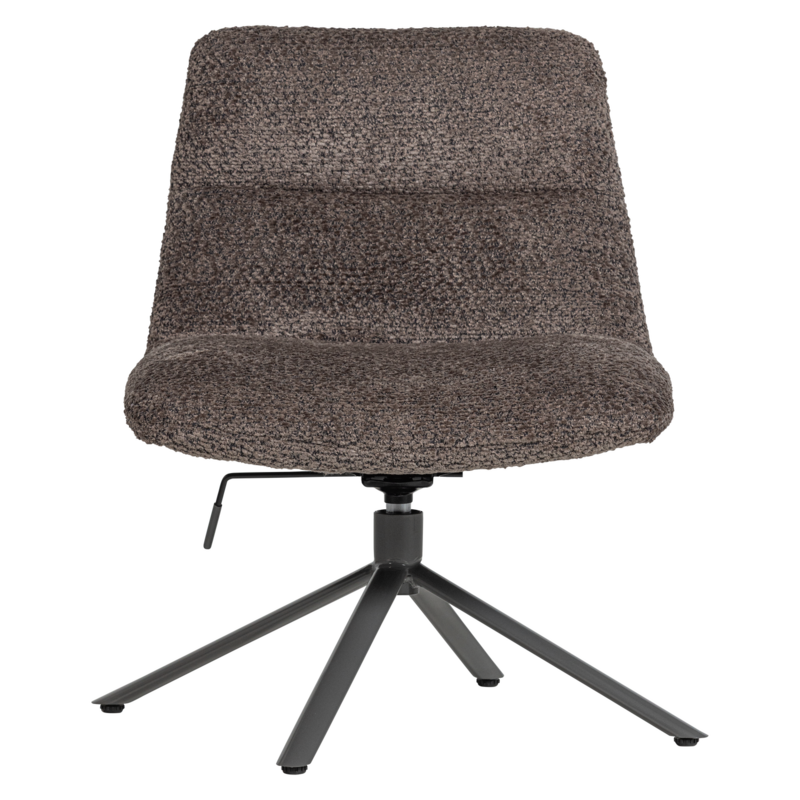 WOOOD-collectie Soren Verstelbare Draaifauteuil Wollig Bruin