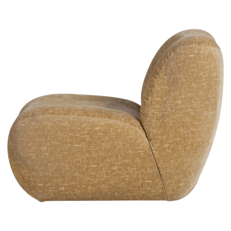 WOOOD-collectie Nomu Armchair, Crackle Velvet, Light Yellow [FSC]