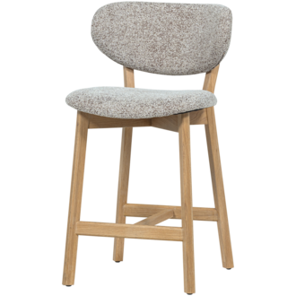 WOOOD Udar Barstoel Naturel Met Houten Frame Naturel [Fsc]