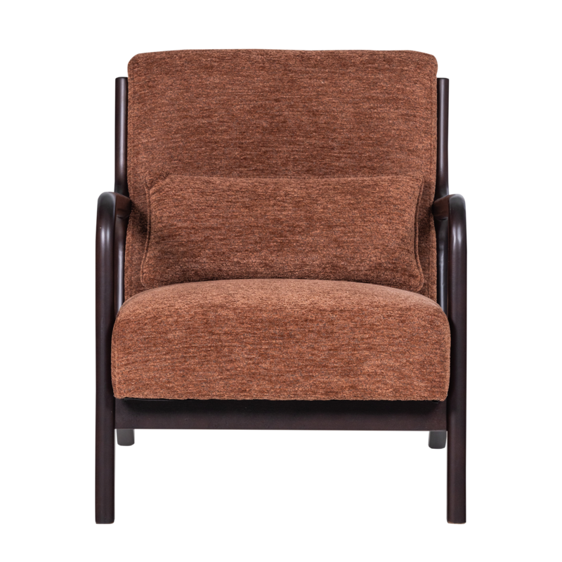 WOOOD-collectie Mark Fauteuil Chenille Bruin