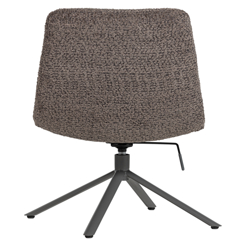 WOOOD-collectie Soren Verstelbare Draaifauteuil Wollig Bruin