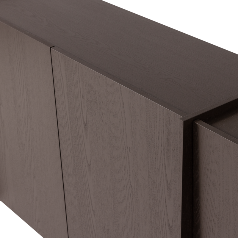 WOOOD-collectie Brock Sideboard, 200 cm, Ash Veneer, Medium Brown [FSC]