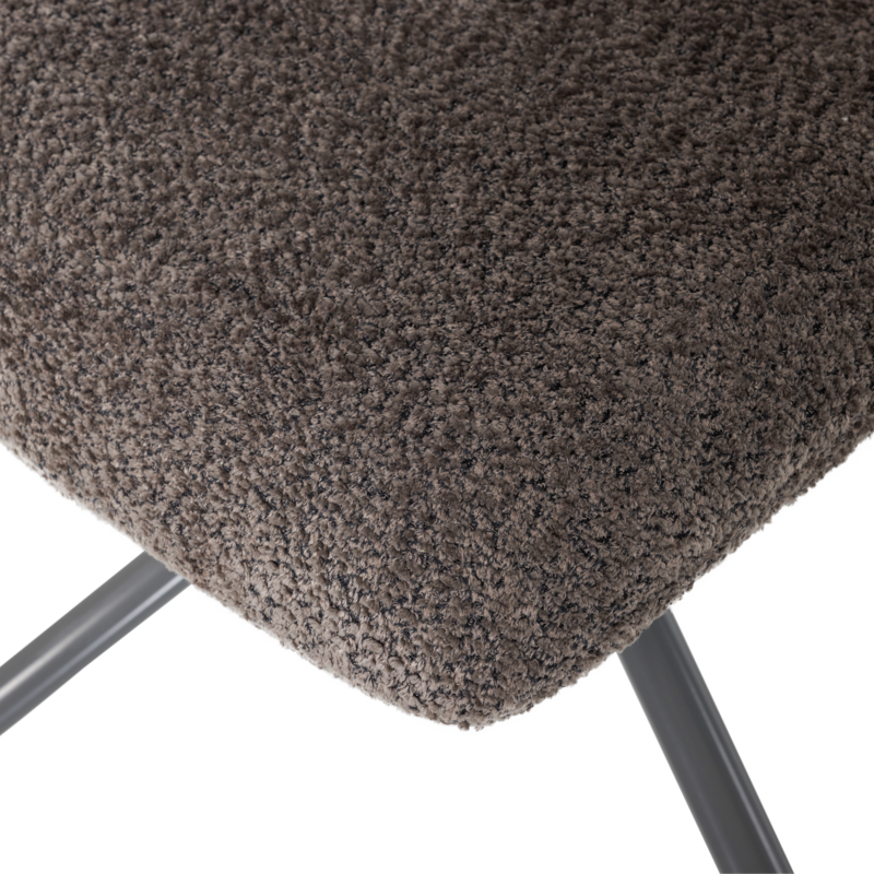 WOOOD-collectie Soren Verstelbare Draaifauteuil Wollig Bruin