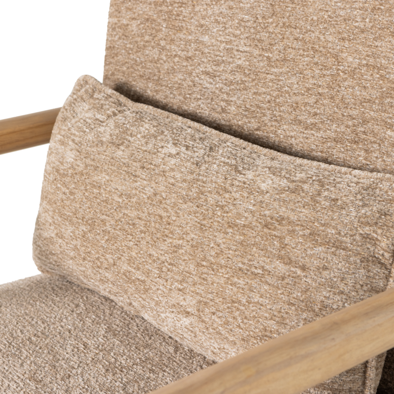WOOOD-collectie Mark Chenille Armchair Sand