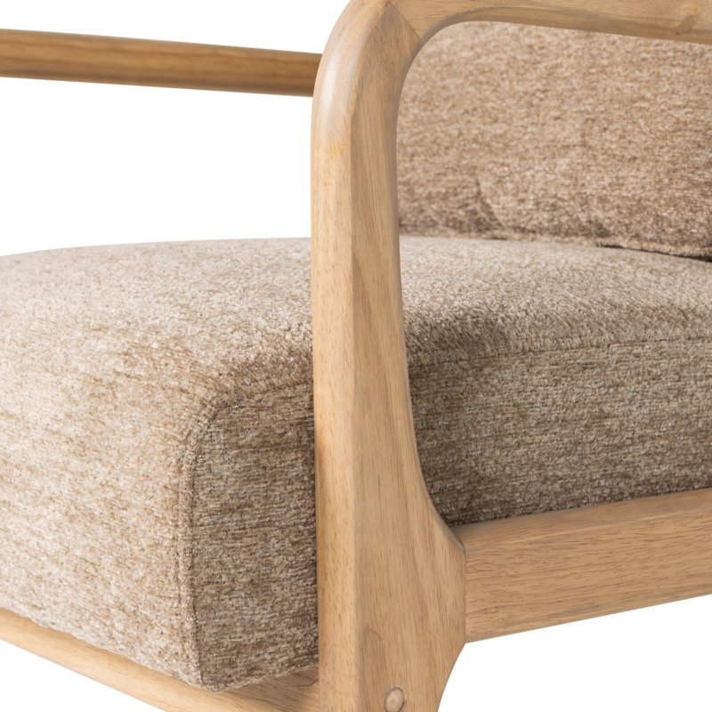 WOOOD-collectie Mark Chenille Armchair Sand