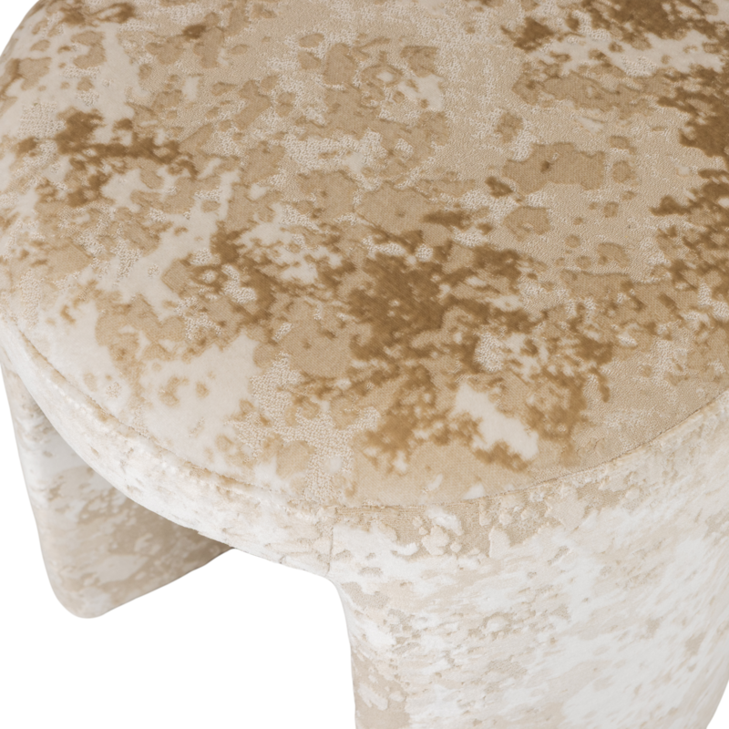 WOOOD-collectie Charlie Gestoffeerde Kruk Structuur Stof Beige [Fsc]