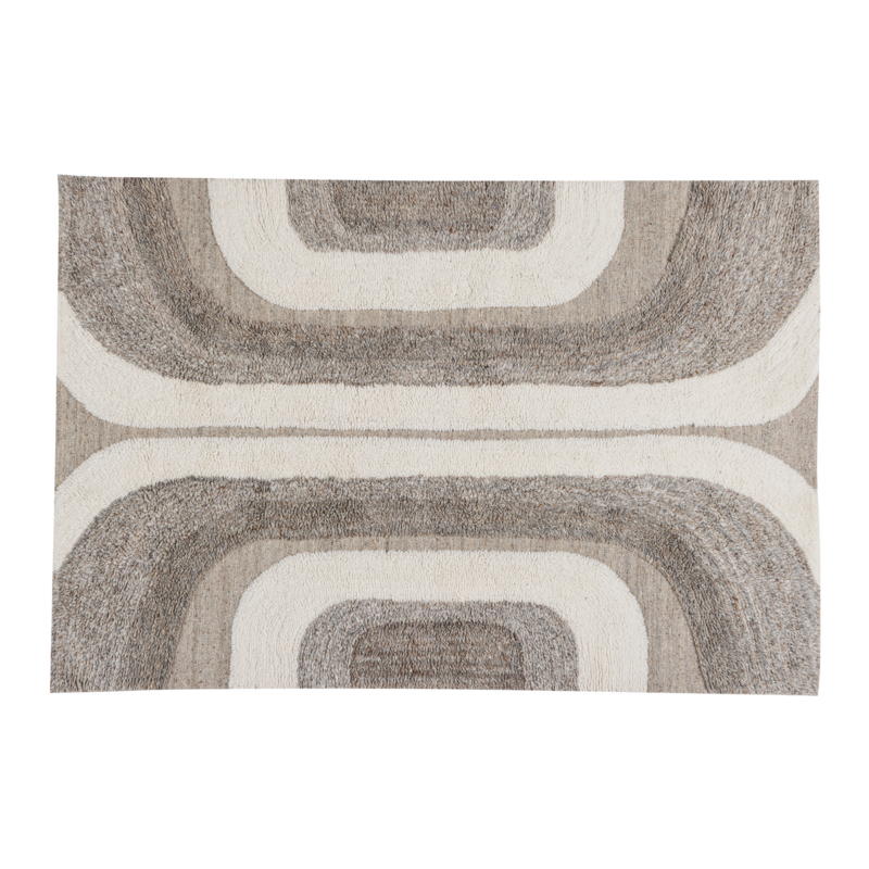 WOOOD-collectie Moro Vloerkleed Wol/Katoen Grijswit 170X240 Cm