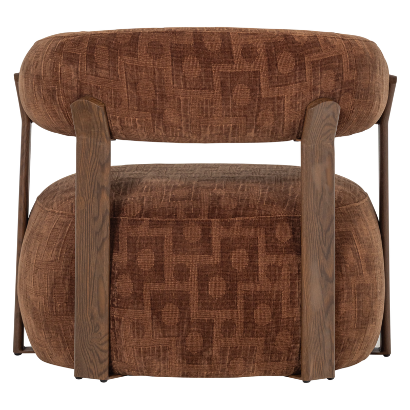 WOOOD-collectie Foon Fauteuil 3D Structuurstof Bruin [Fsc]