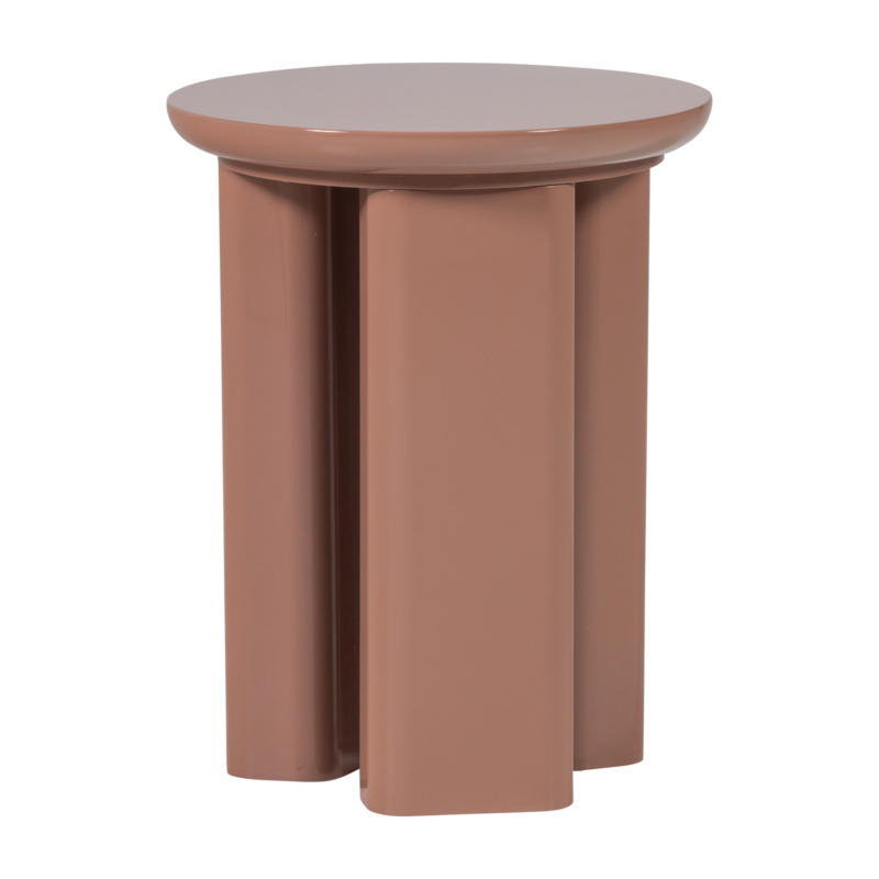 WOOOD-collectie Orivo Bijzettafel Hout Hoogglans Oudroze [Fsc]