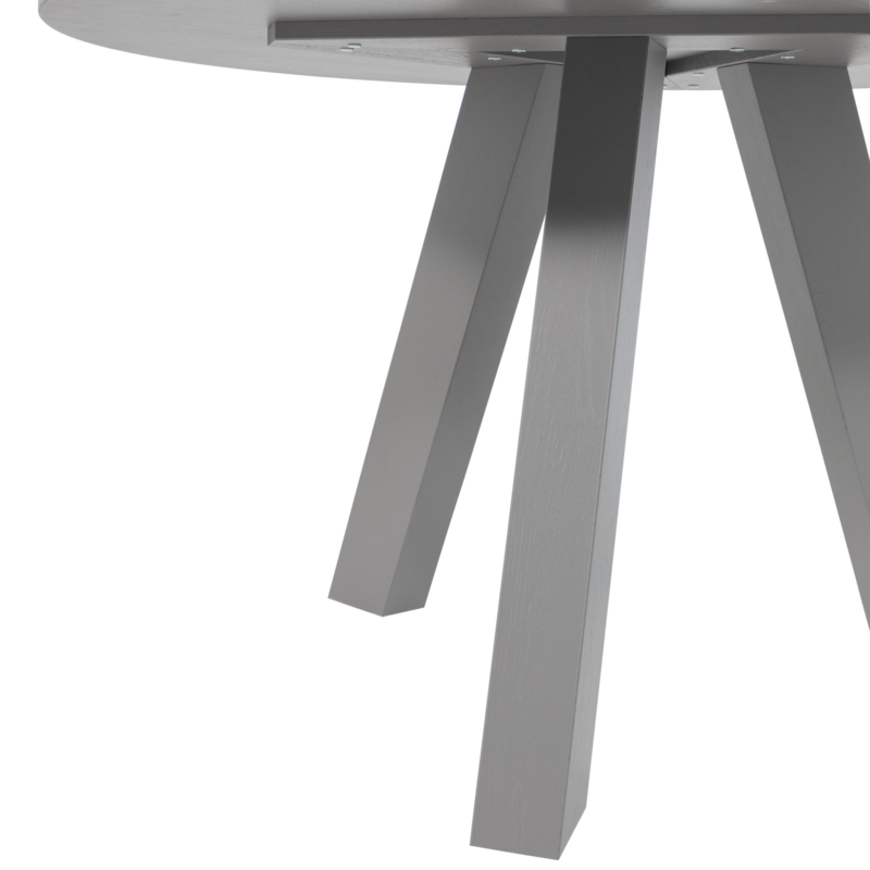WOOOD-collectie Rhonda Eettafel O129 Cm Eiken Warmgrijs [Fsc]