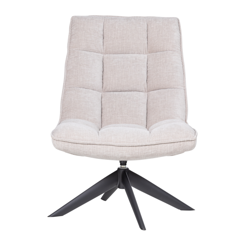 WOOOD-collectie Jouke Draaifauteuil Chenille Structuur Naturel [Fsc]