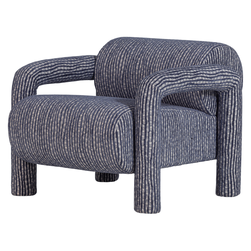 WOOOD-collectie Lenny Fauteuil Met Dessin Grijsblauw