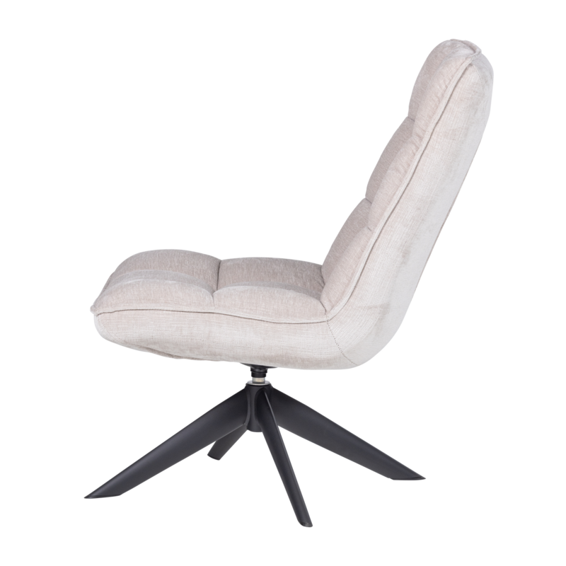 WOOOD-collectie Jouke Draaifauteuil Chenille Structuur Naturel [Fsc]