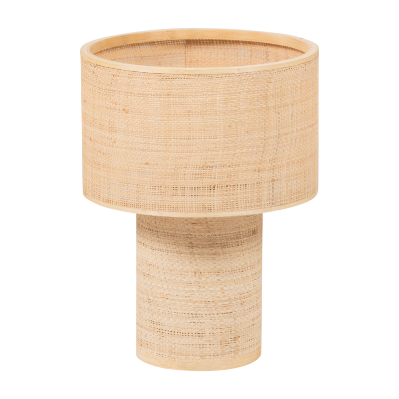 WOOOD-collectie Syro Tafellamp Raffia Naturel 38Xo28 Cm