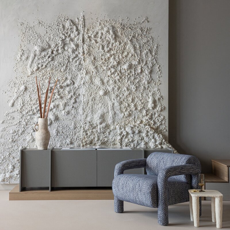WOOOD-collectie Lenny Fauteuil Met Dessin Grijsblauw
