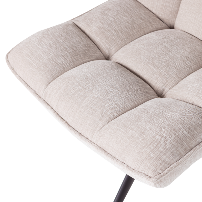 WOOOD-collectie Jouke Draaifauteuil Chenille Structuur Naturel [Fsc]