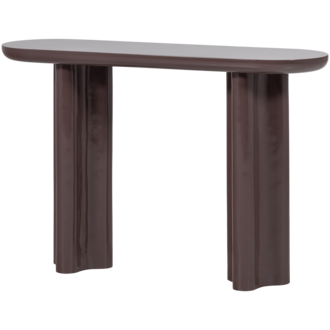WOOOD Evara Side Table in Wood, High-Gloss Dark Brown [FSC]